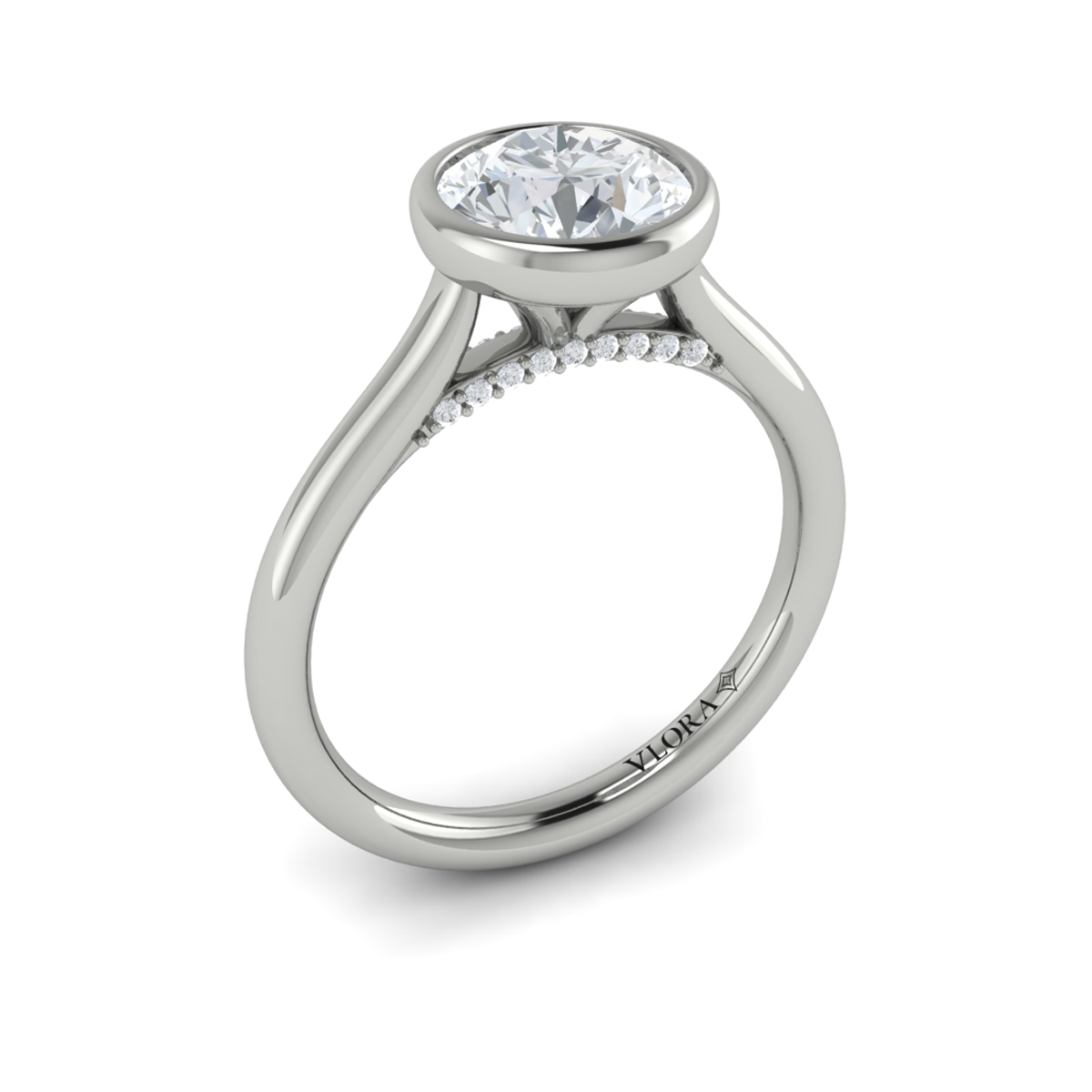 Singular Round Bezel Engagement Ring