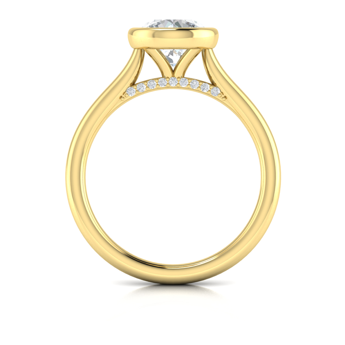 Singular Round Bezel Engagement Ring