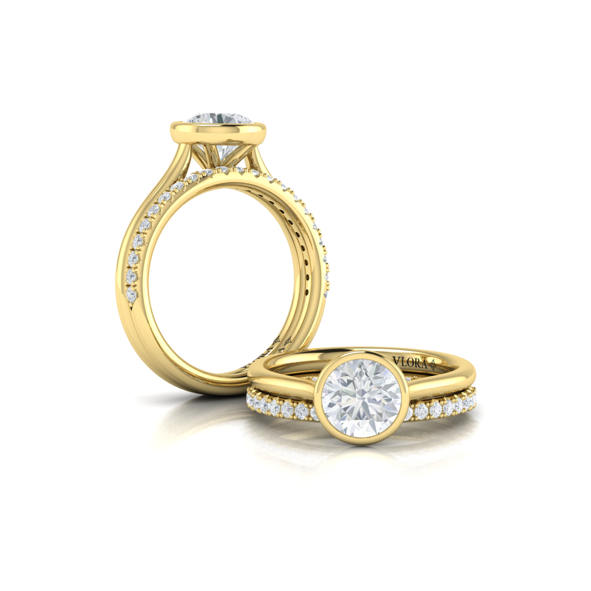 Singular Round Bezel Engagement Ring