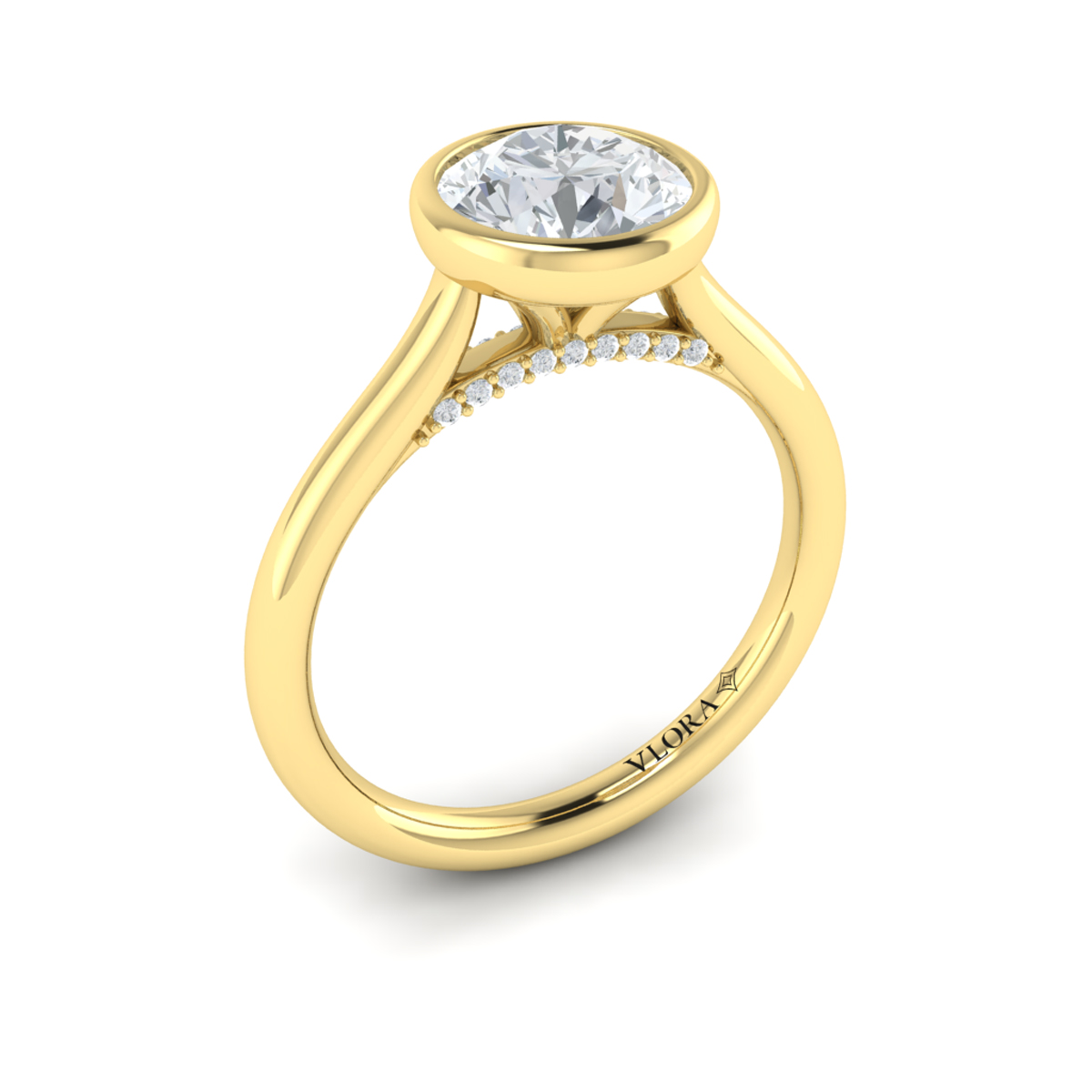 Singular Round Bezel Engagement Ring