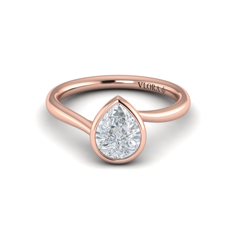 Teardrop Bezel Engagement Ring