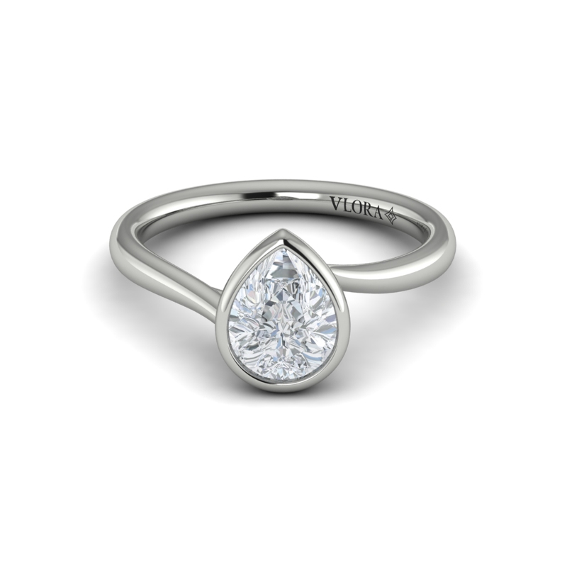 Teardrop Bezel Engagement Ring