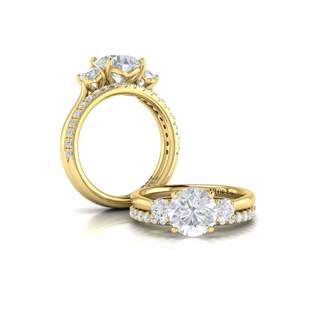 Timeless Trio Three Stone Engagement Ring