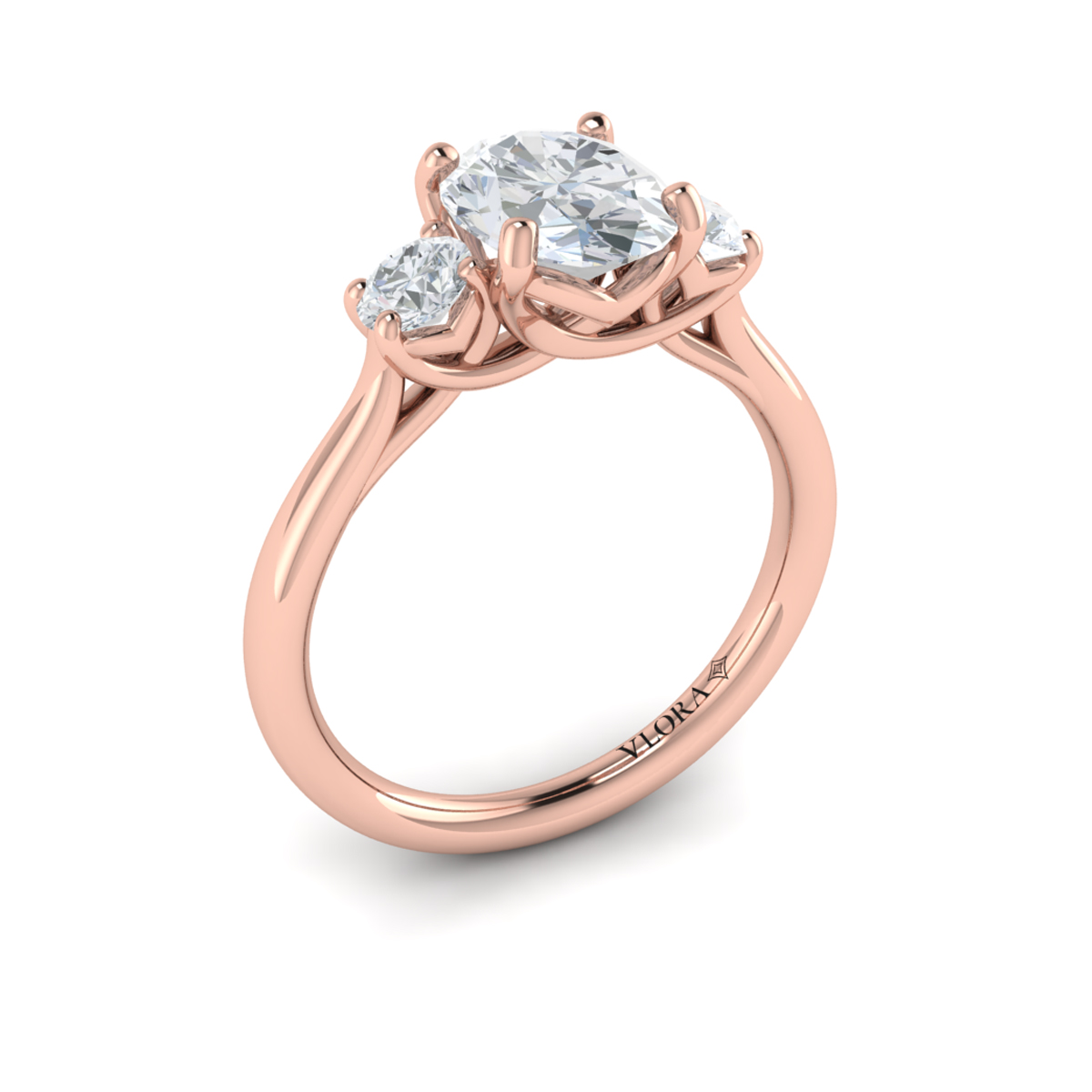 Tapestry Three Stone Oval Engagement Ring