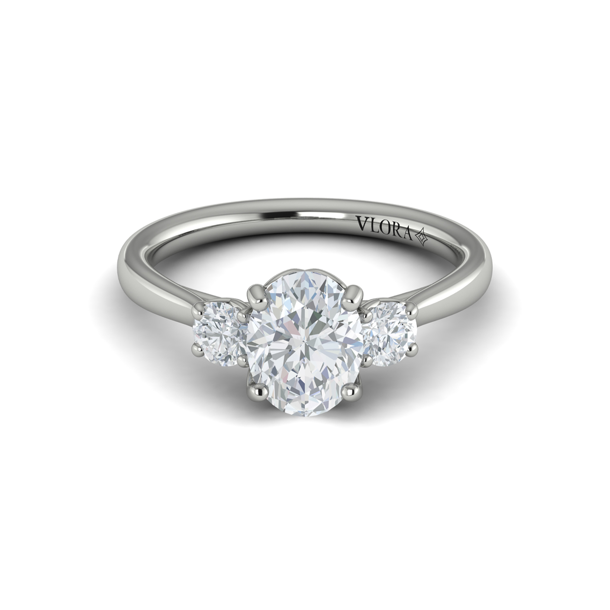Tapestry Three Stone Oval Engagement Ring