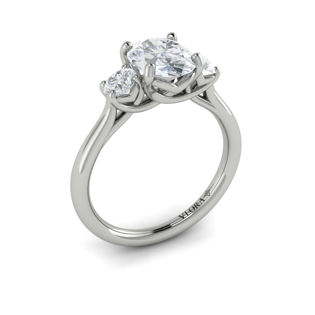 Tapestry Three Stone Oval Engagement Ring