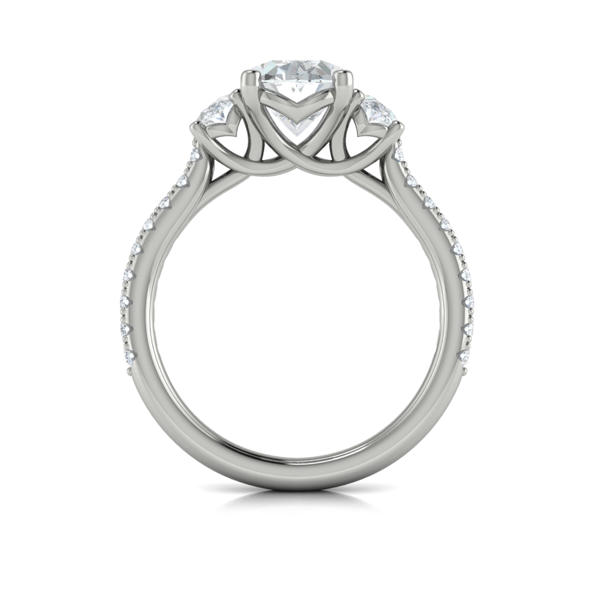 Tapestry Oval Trilogy Engagement Ring