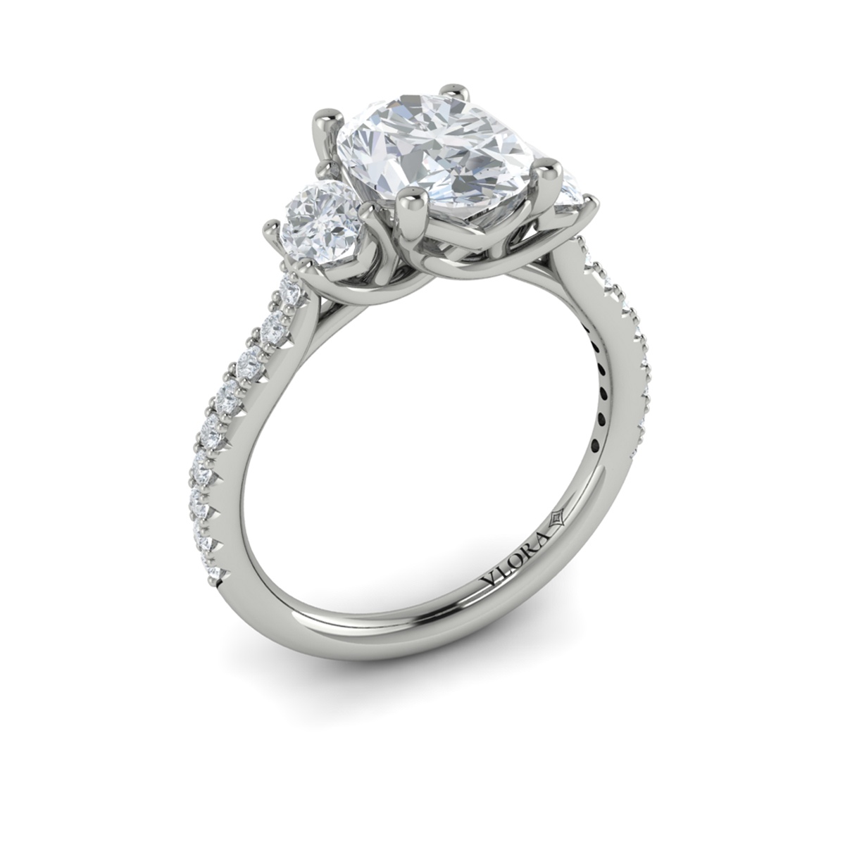 Tapestry Oval Trilogy Engagement Ring
