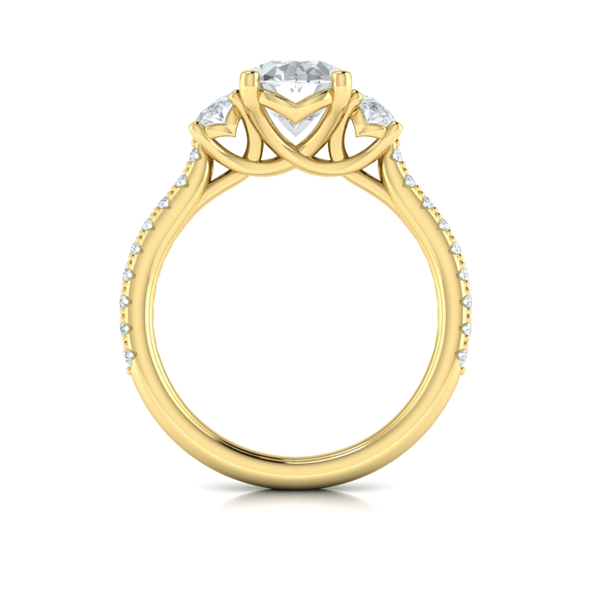 Tapestry Oval Trilogy Engagement Ring