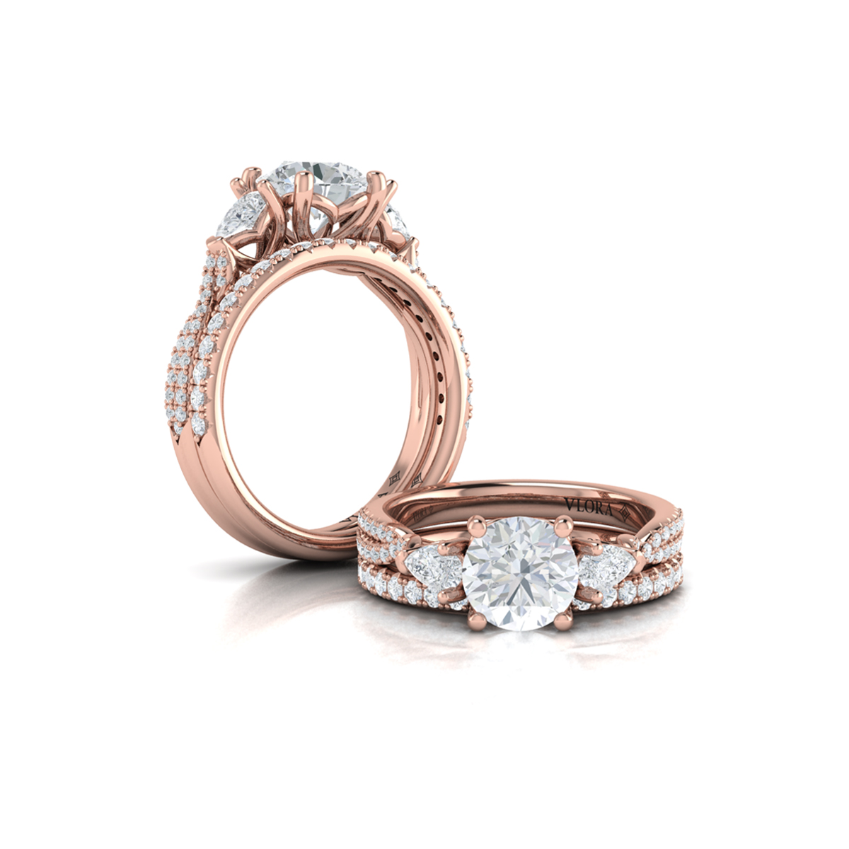 Entwined Three Stone Engagement Ring