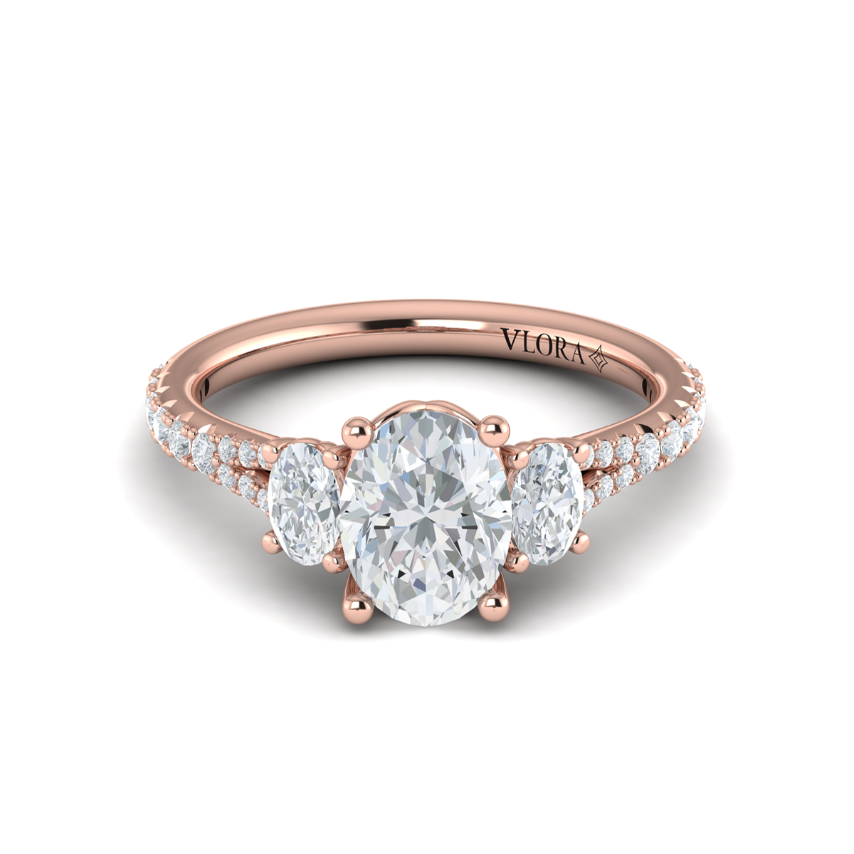 Embrace Oval Trilogy Engagement Ring