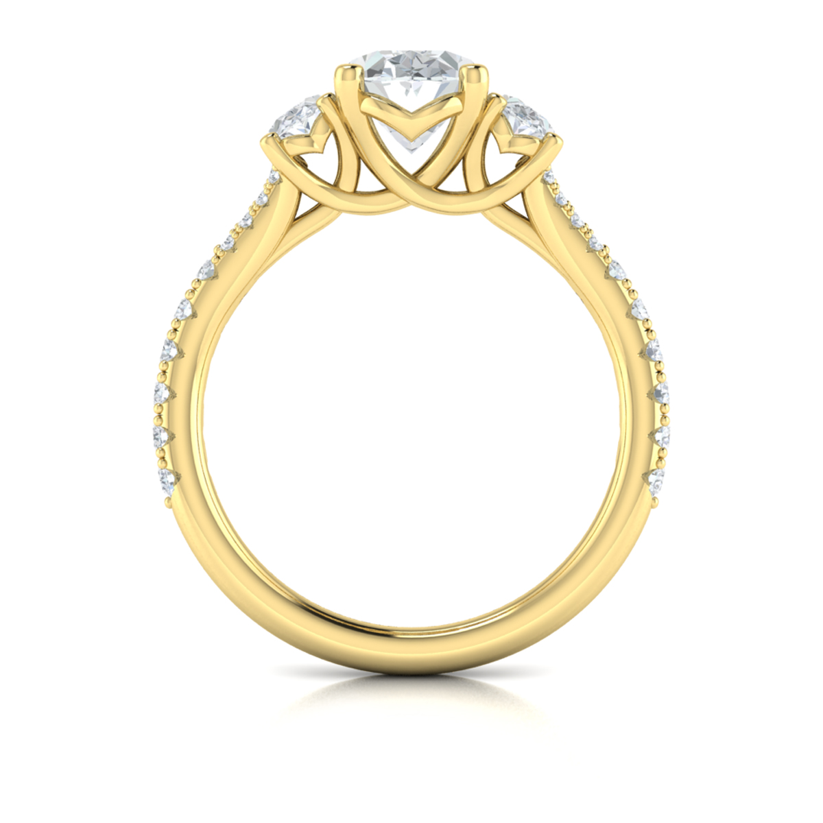 Embrace Oval Trilogy Engagement Ring