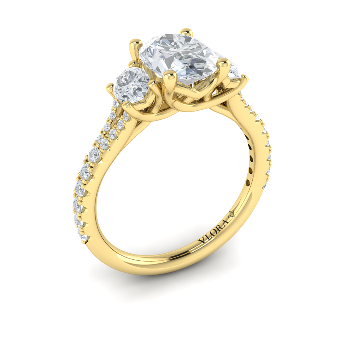 Embrace Oval Trilogy Engagement Ring