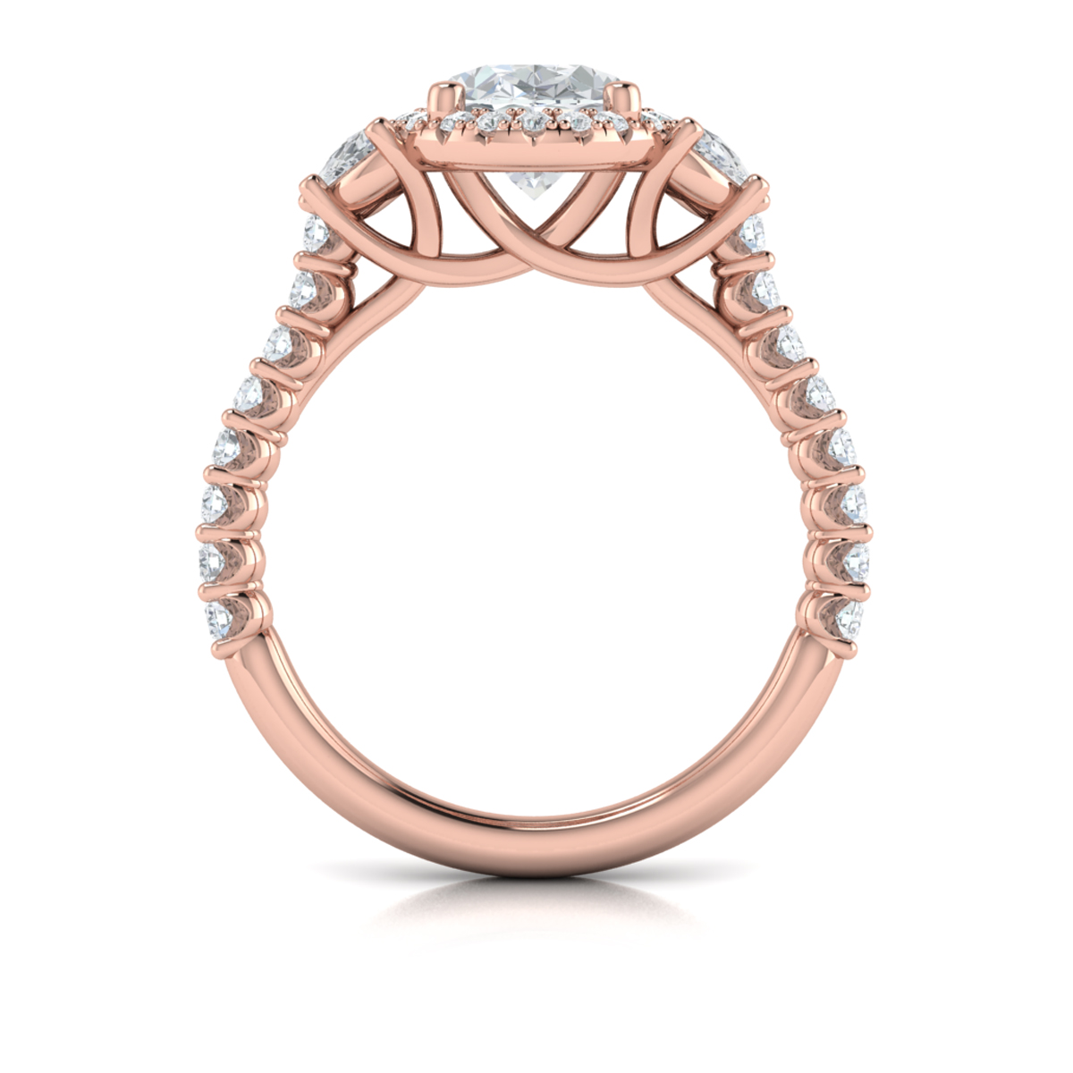 Embrace Halo Oval Engagement Ring