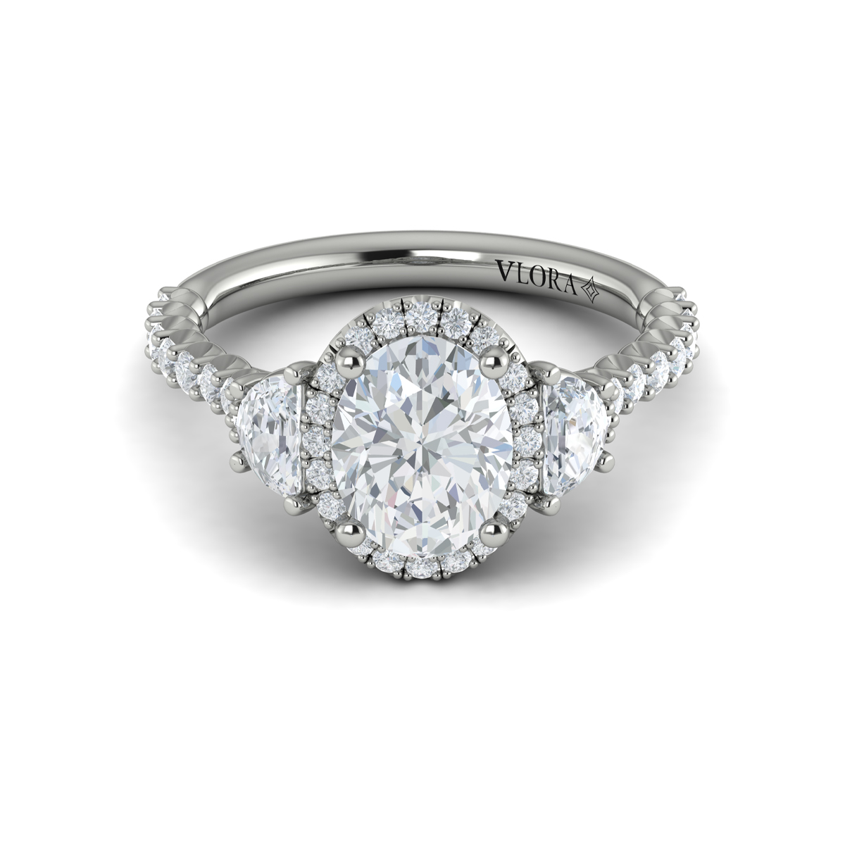 Embrace Halo Oval Engagement Ring