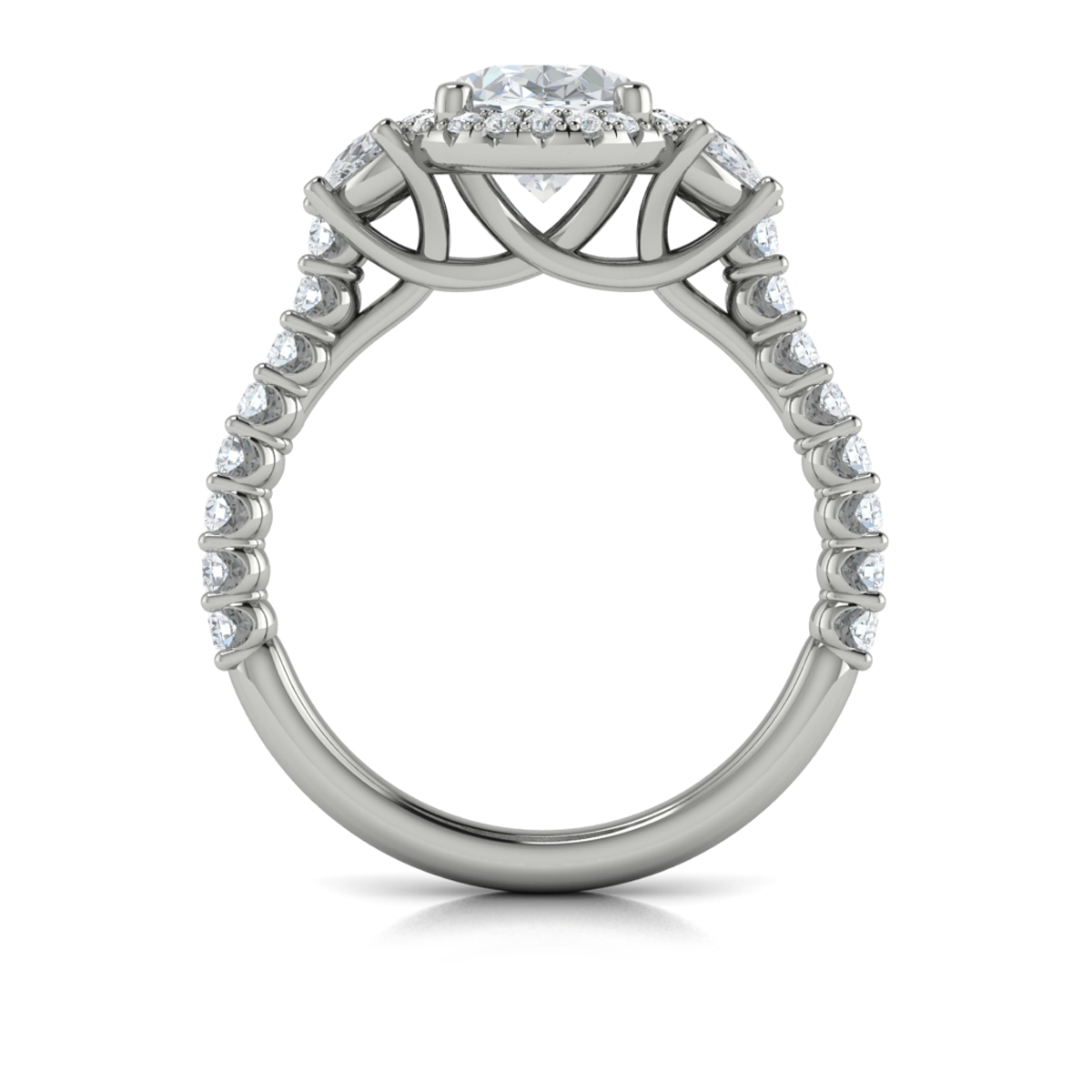 Embrace Halo Oval Engagement Ring