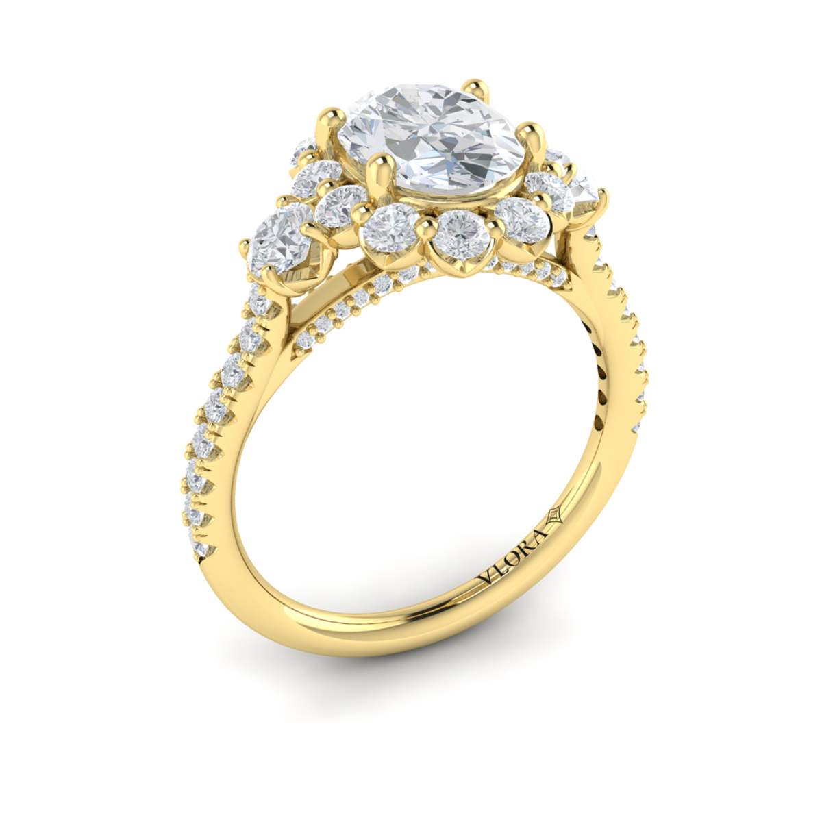 Blossom Halo Oval Engagement Ring