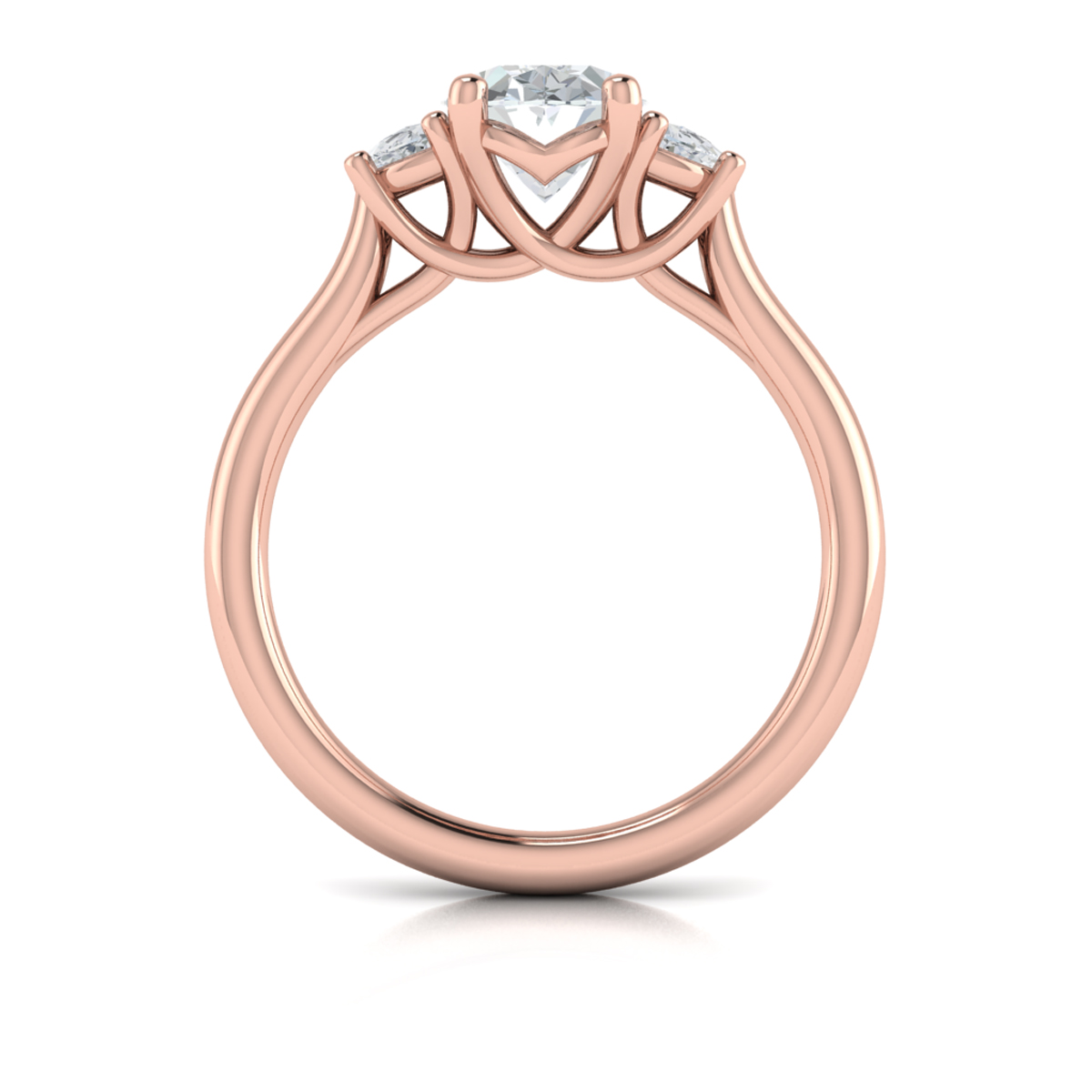 Harmony Three Stone Engagement Ring