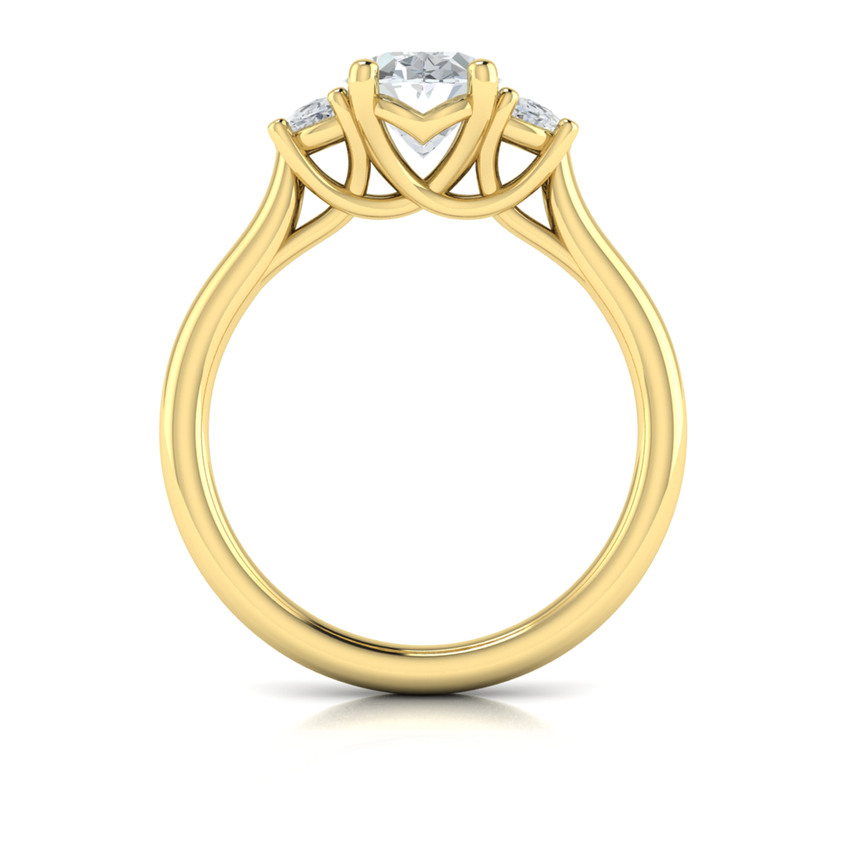 Harmony Three Stone Engagement Ring