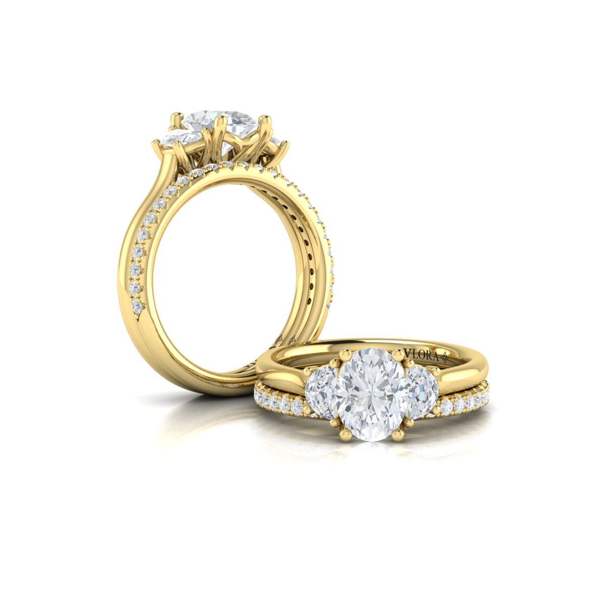 Harmony Three Stone Engagement Ring