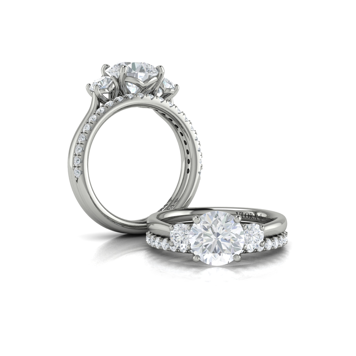 Matching Band for Timeless Trio Three Stone Engagement Ring