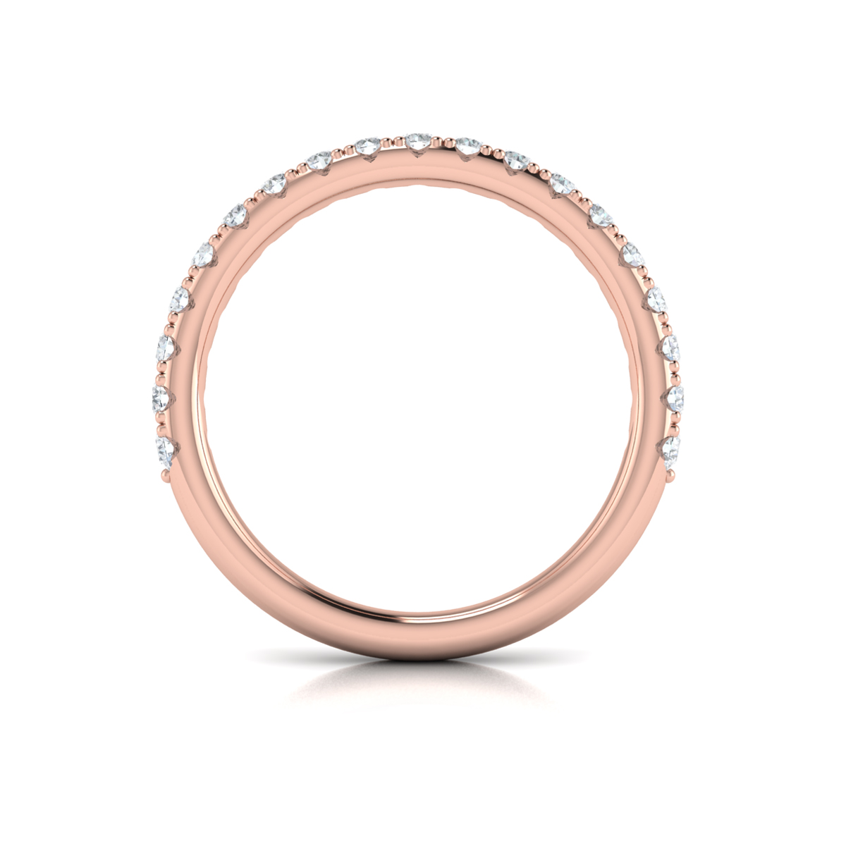 Matching Band for Graceful Trio Three Stone Engagement Ring