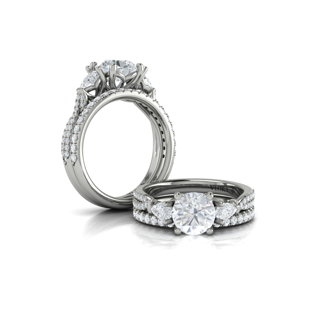 Matching Band for Entwined Three Stone Engagement Ring