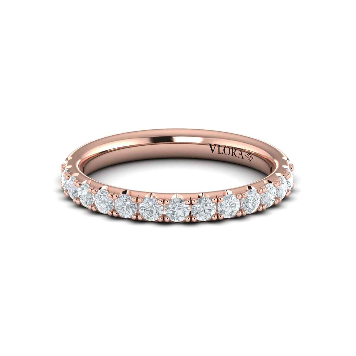 Matching Band for Timeless Cathedral Engagement Ring with Hidden Halo