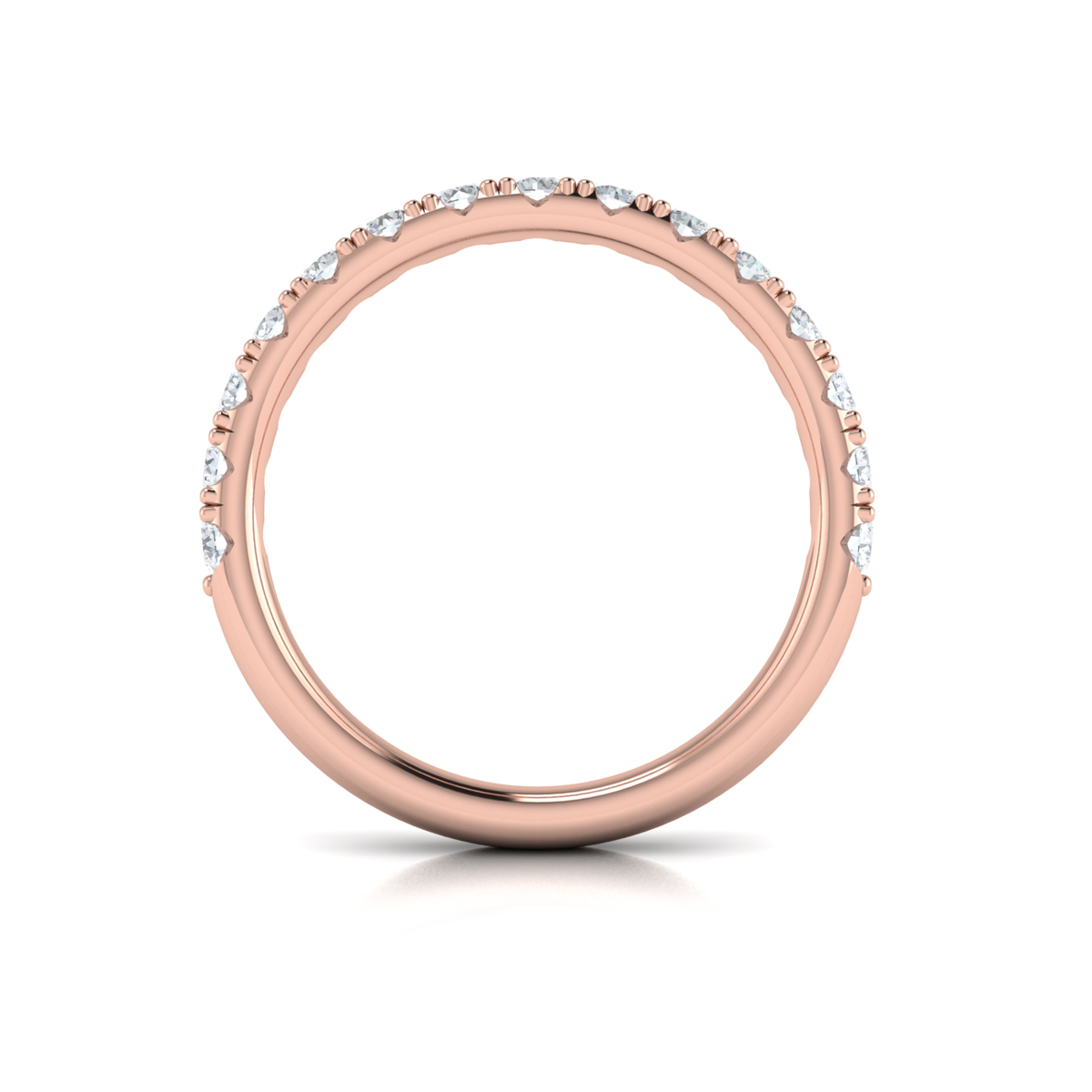 Matching Band for Timeless Cathedral Engagement Ring with Hidden Halo