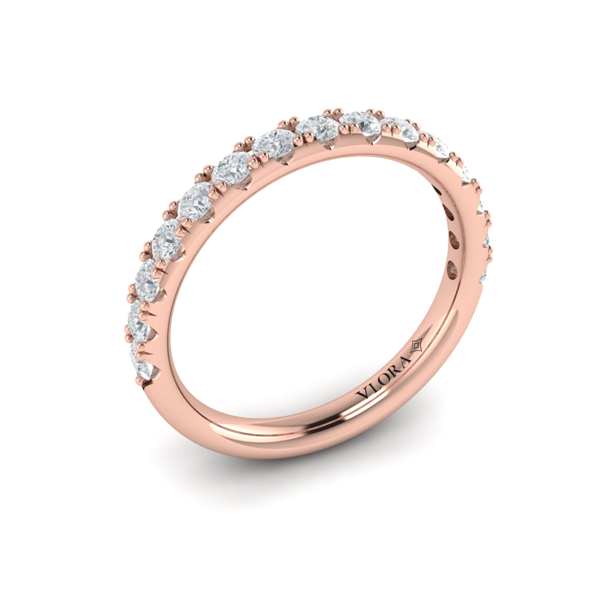 Matching Band for Timeless Cathedral Engagement Ring with Hidden Halo