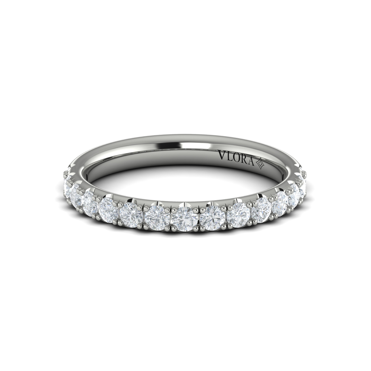 Matching Band for Timeless Cathedral Engagement Ring with Hidden Halo