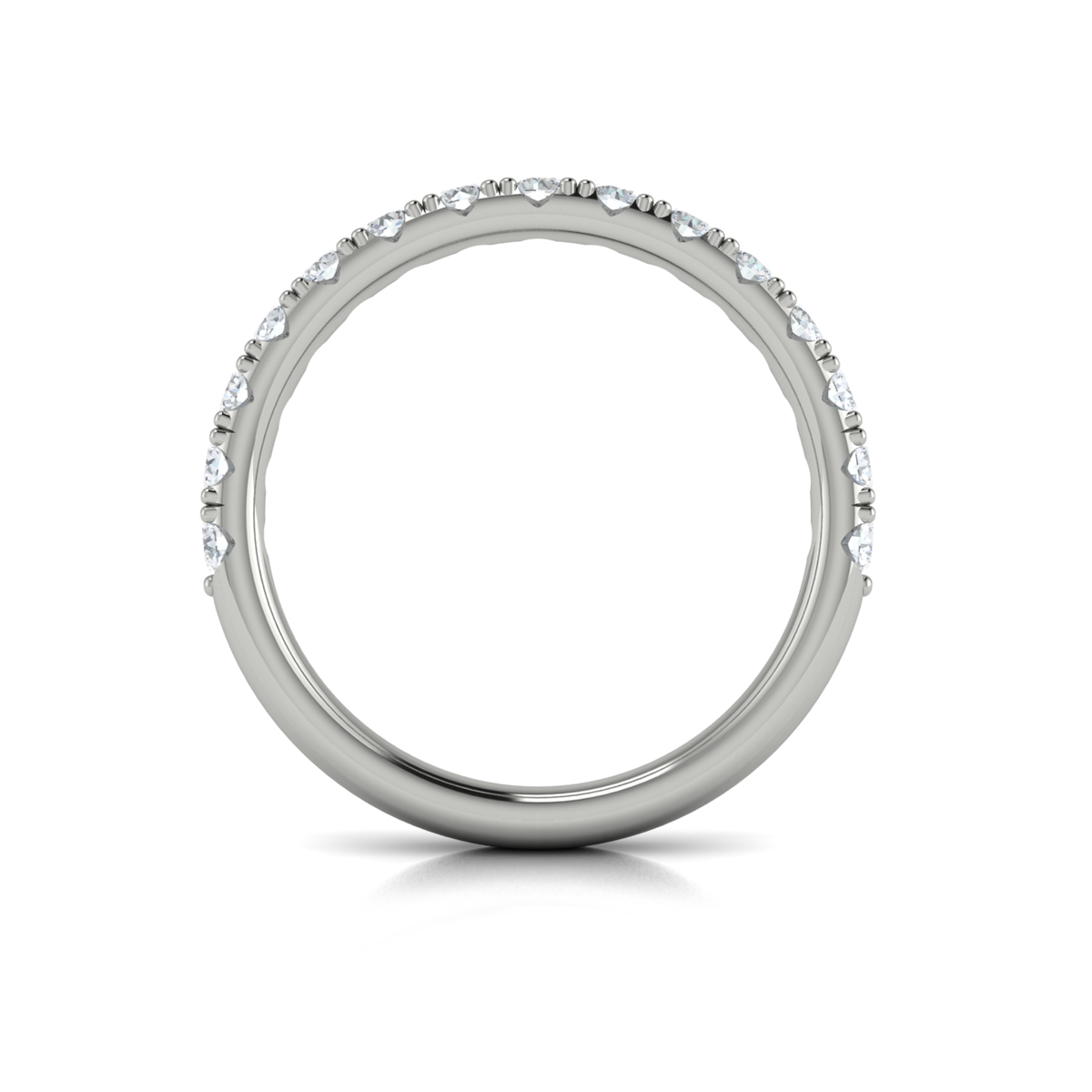 Matching Band for Timeless Cathedral Engagement Ring with Hidden Halo