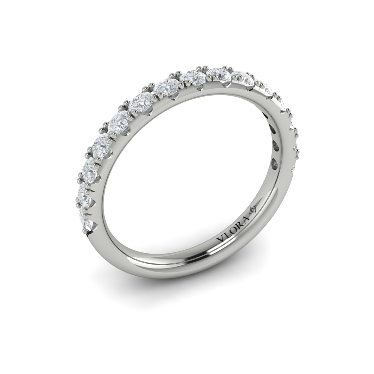 Matching Band for Timeless Cathedral Engagement Ring with Hidden Halo