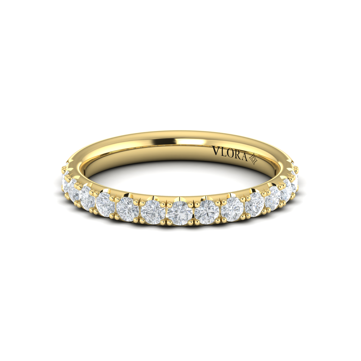 Matching Band for Timeless Cathedral Engagement Ring with Hidden Halo