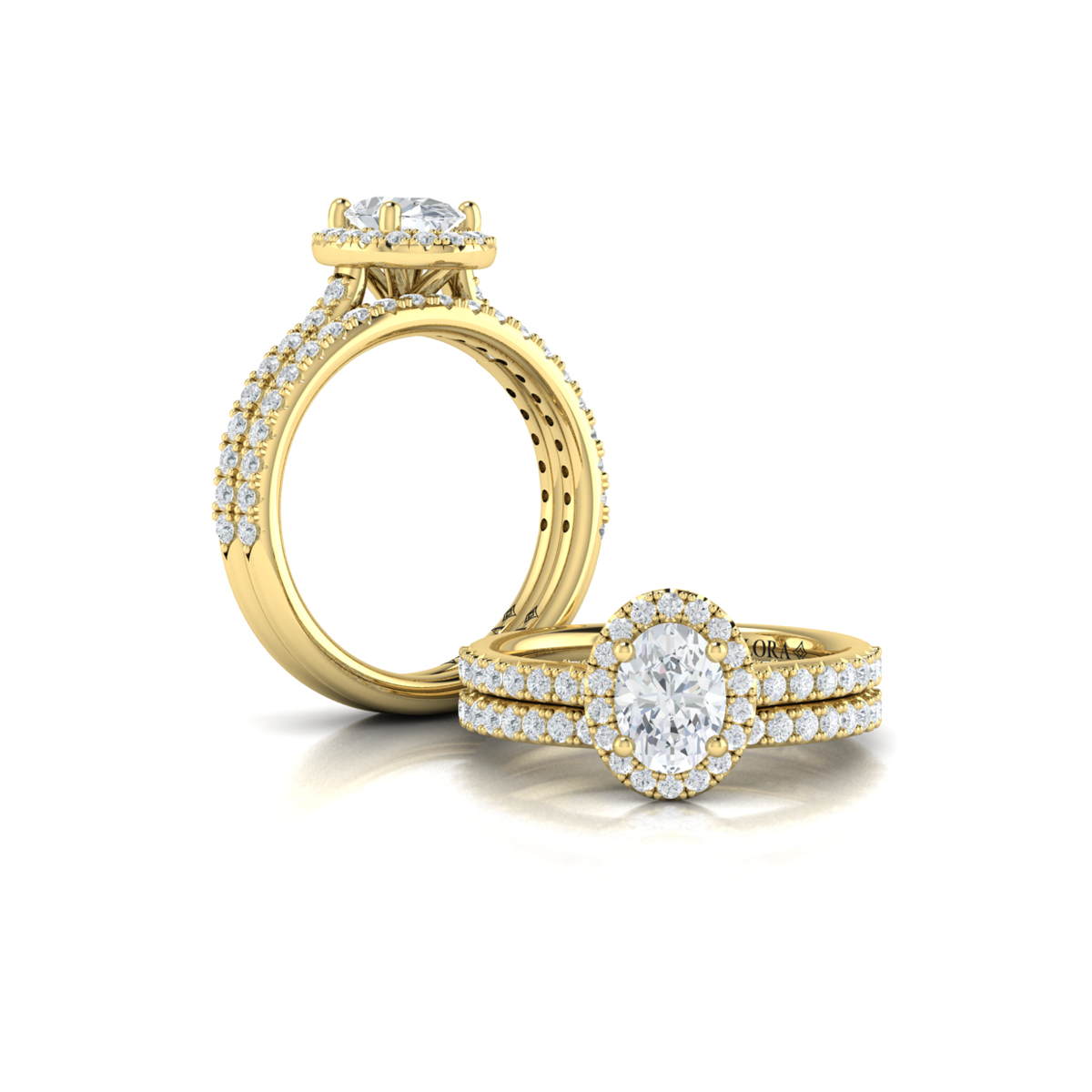 Matching Band for Timeless Oval Halo Engagement Ring