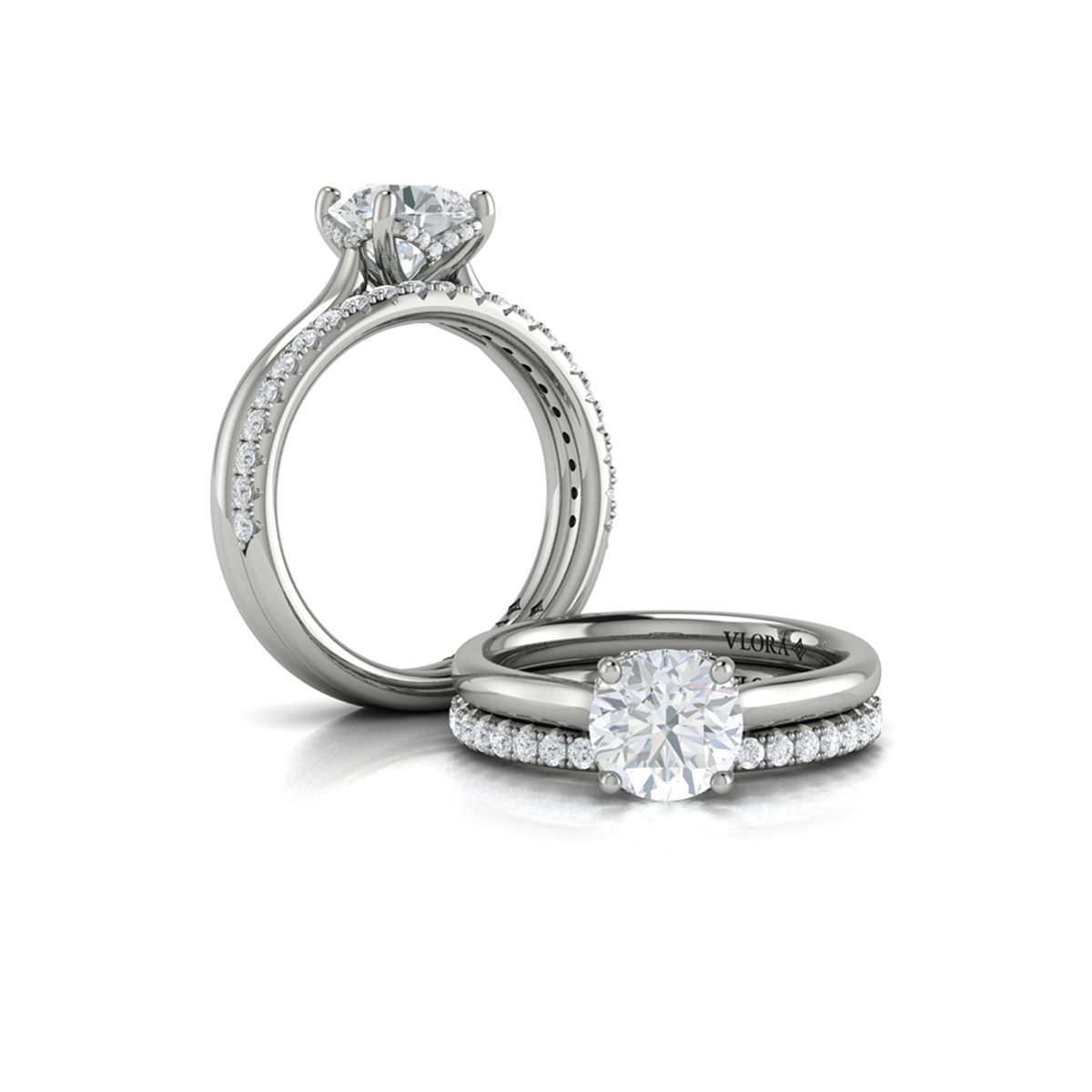 Matching Band for Elegant Classic Solitaire Engagement Ring