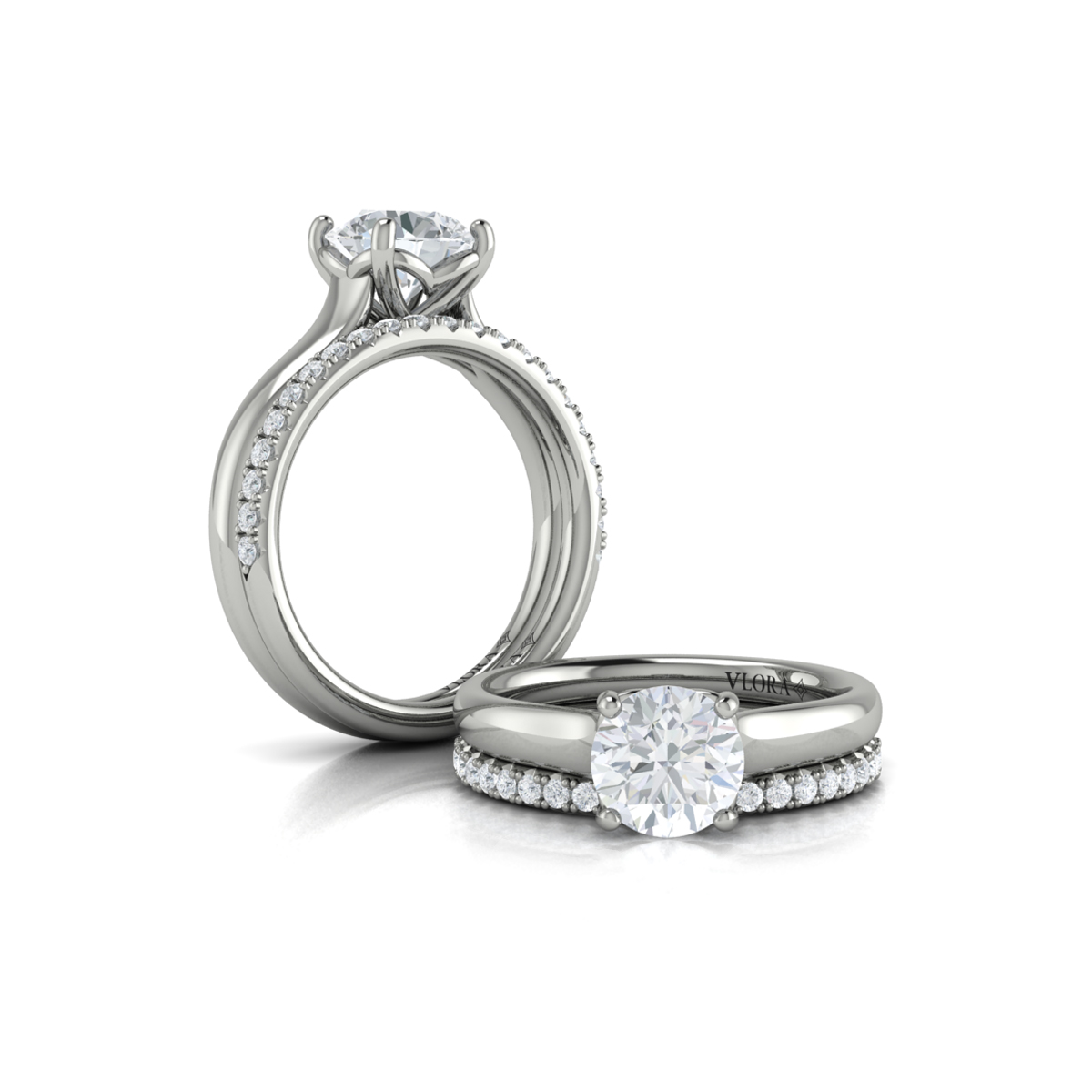 Matching Band for Classic Cathedral Solitaire Engagement Ring