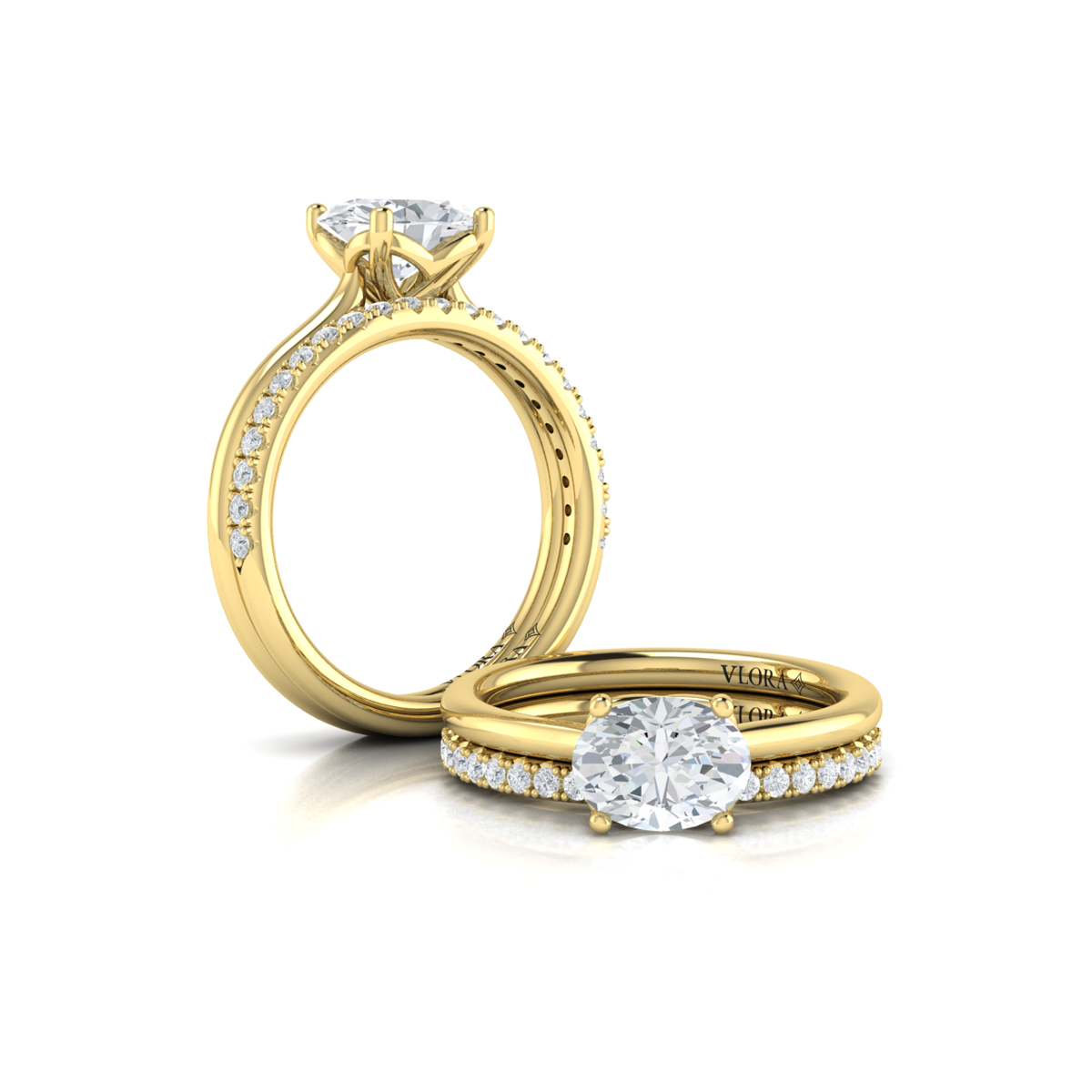 Matching Band for Horizon Oval Solitaire Engagement Ring