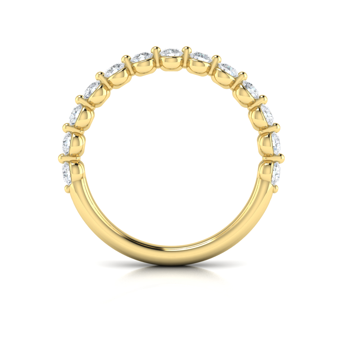 Matching Band for Classic Round Engagement Ring with Floating Diamond Band