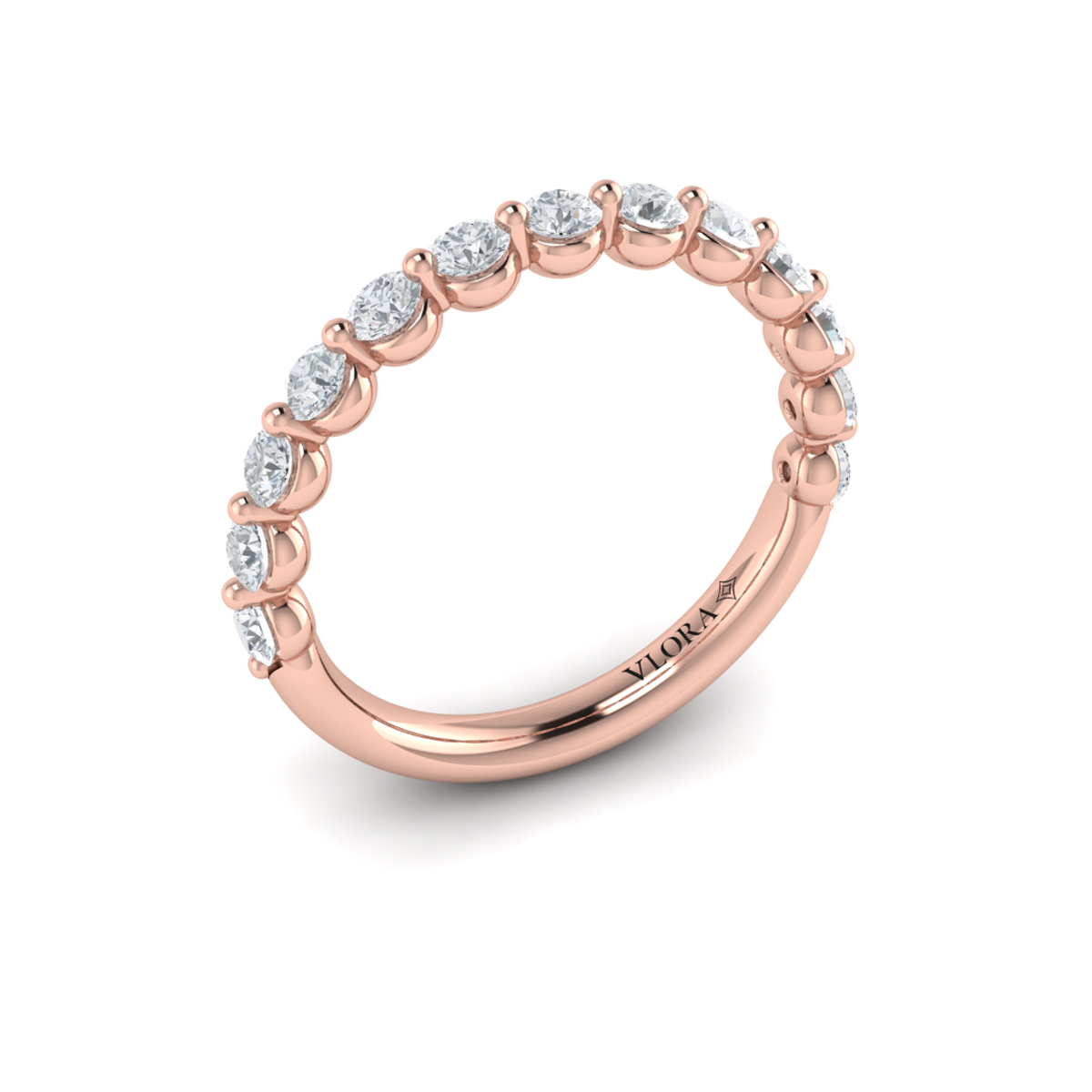 Matching Band for Classic Oval Engagement Ring with Floating Diamond Band