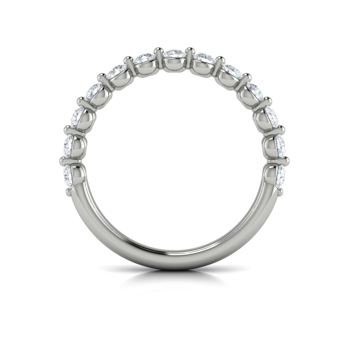 Matching Band for Classic Oval Engagement Ring with Floating Diamond Band
