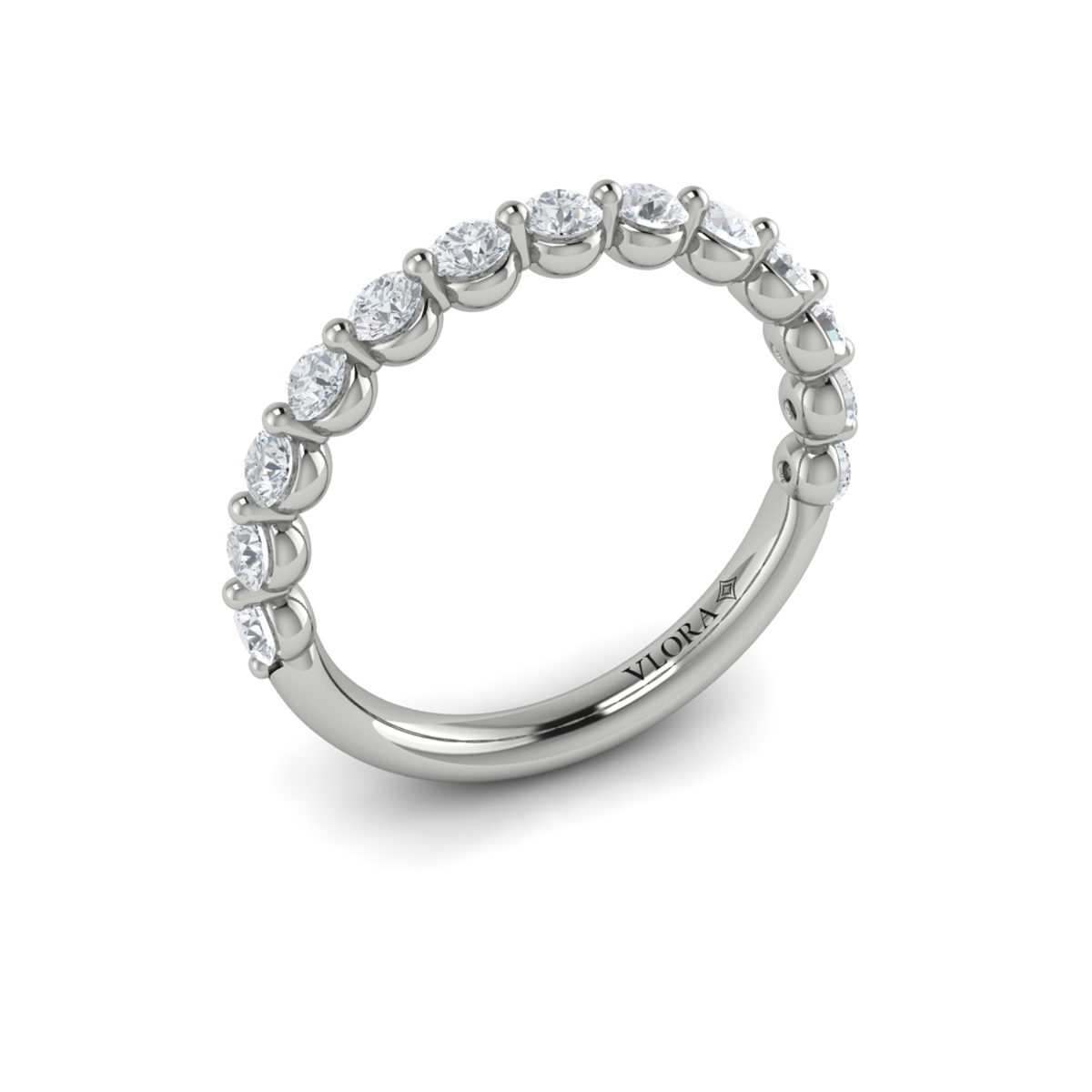 Matching Band for Classic Oval Engagement Ring with Floating Diamond Band