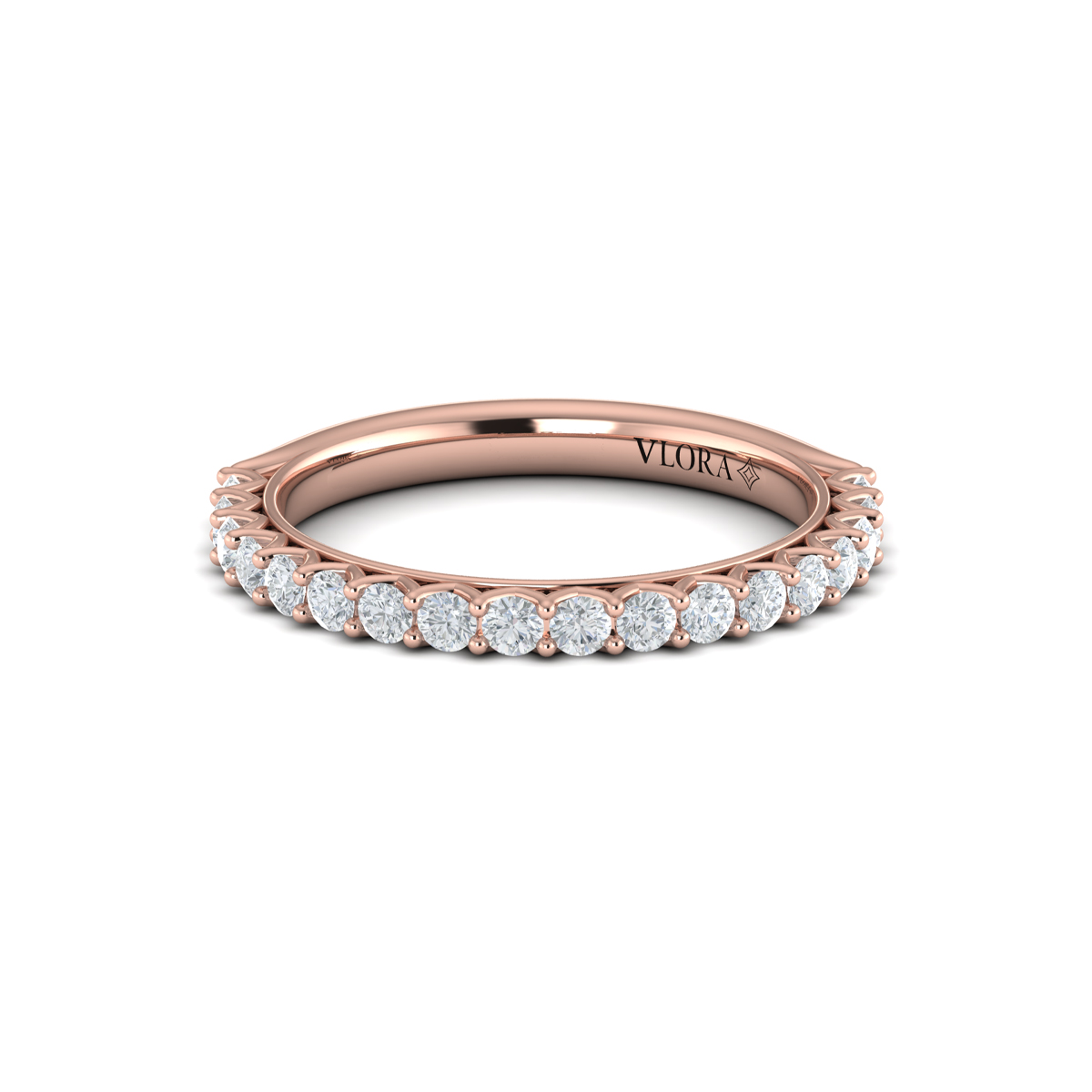 Matching Band for Woven Elegance Hidden Halo Round Engagement Ring