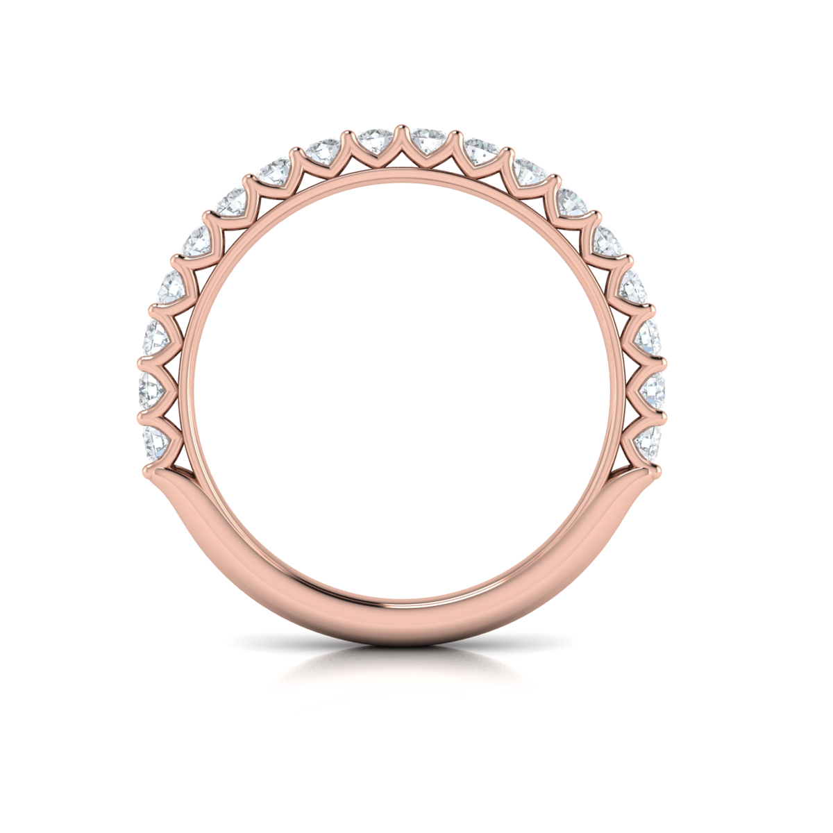 Matching Band for Woven Elegance Hidden Halo Round Engagement Ring