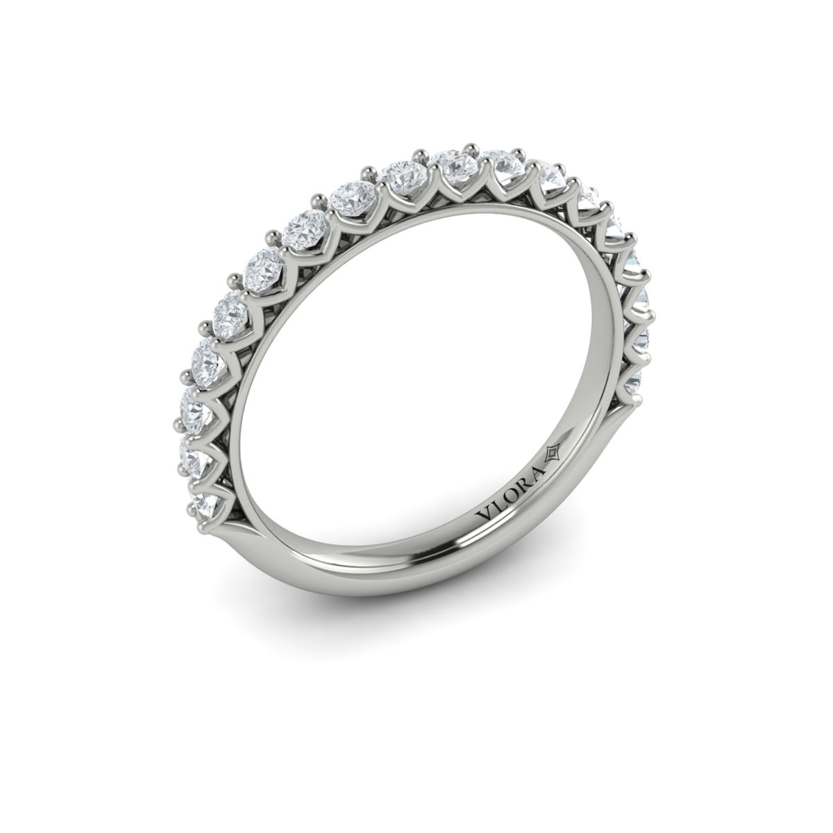 Matching Band for Woven Elegance Hidden Halo Round Engagement Ring