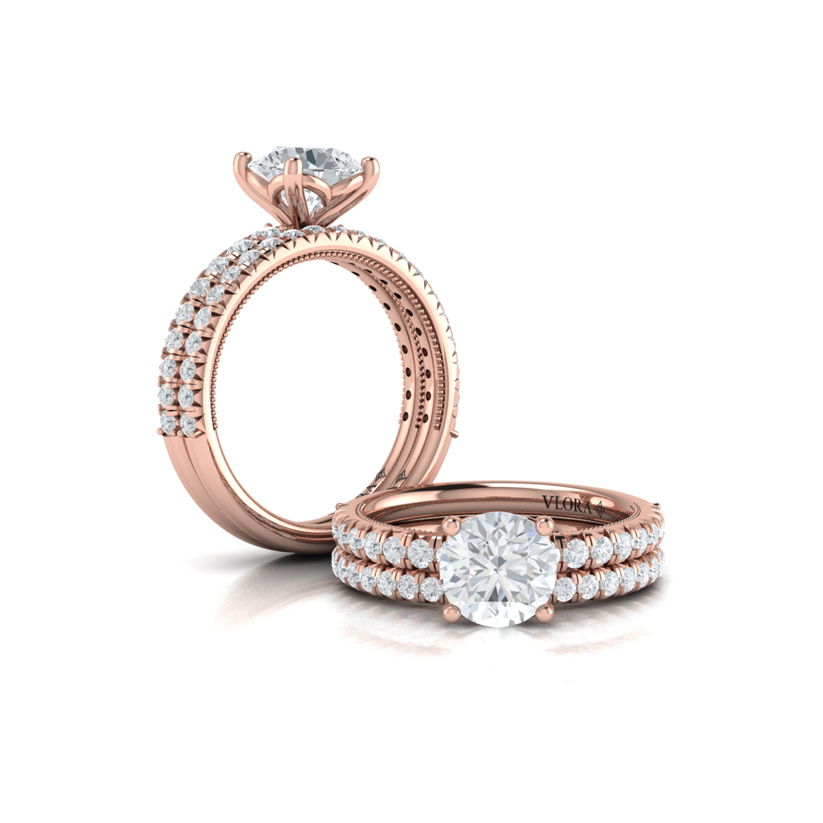 Matching Band for Classic French Pave Engagement Ring