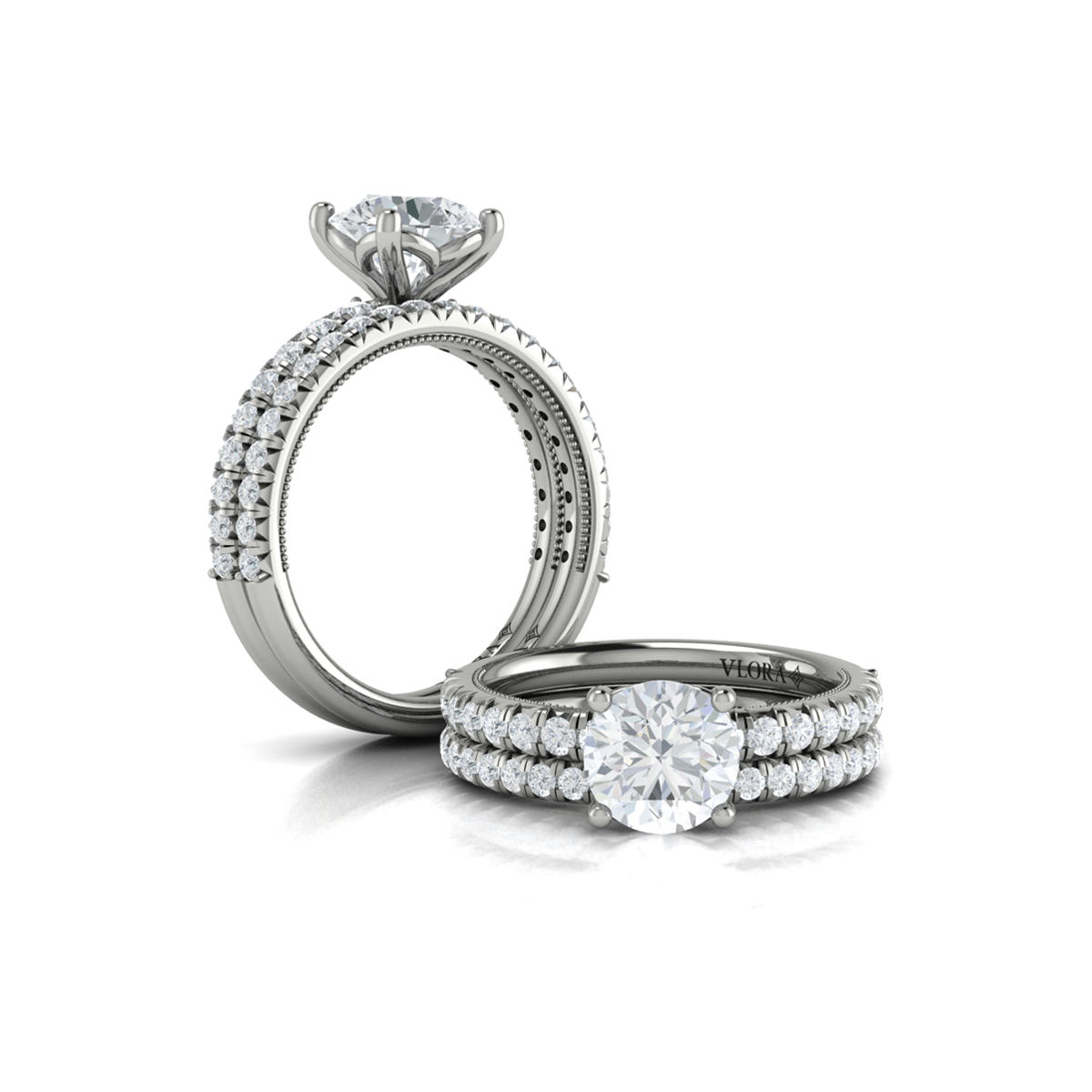 Matching Band for Classic French Pave Engagement Ring