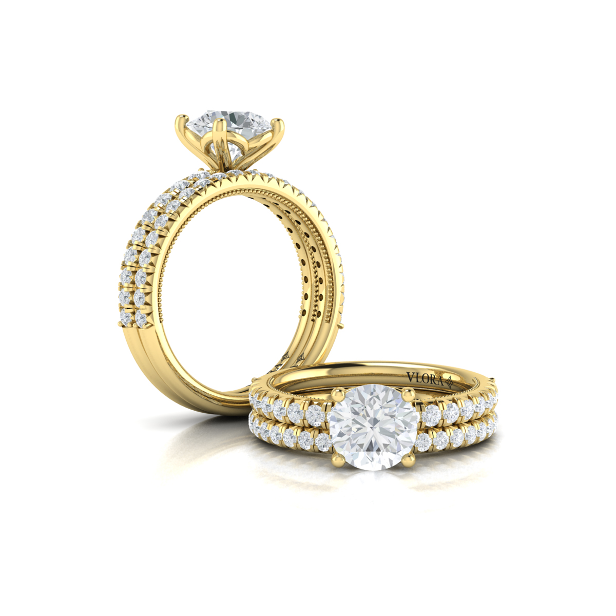 Matching Band for Classic French Pave Engagement Ring