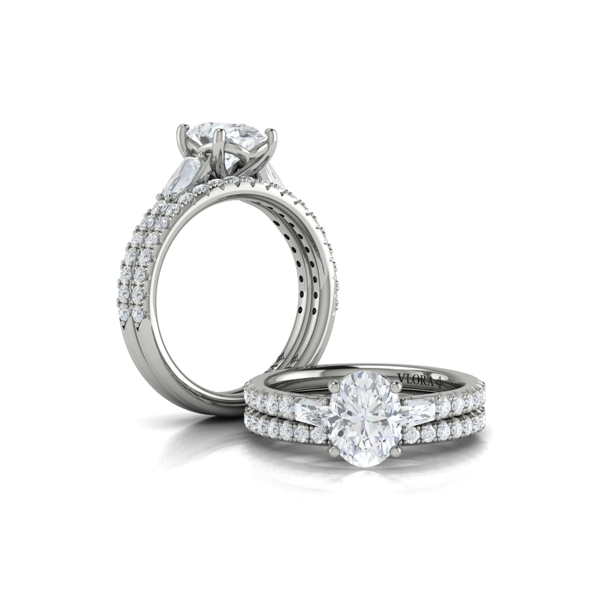 Matching Band for Luminous Oval Engagement Ring
