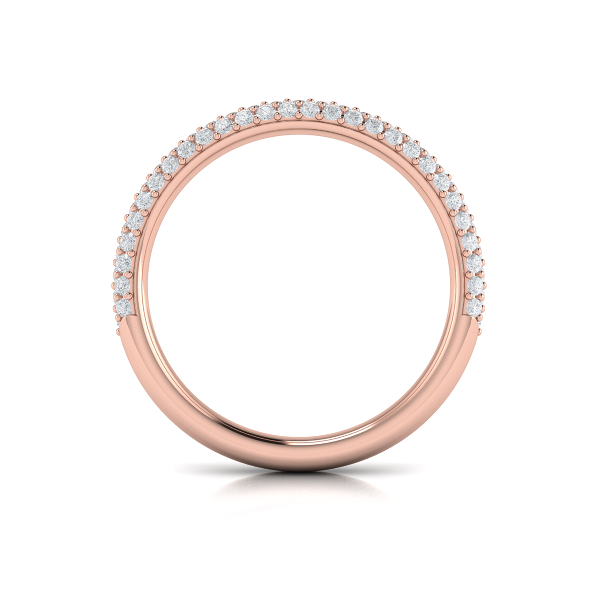 Matching Band for Shimmering Engagement Ring with Micropave Band
